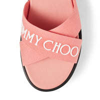 Joy flat 25 logo canvas sandals - Sunset Peach