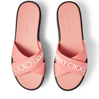 Joy flat 25 logo canvas sandals - Sunset Peach