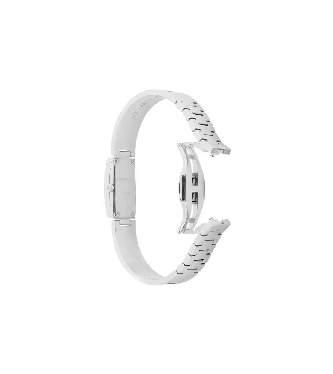 Oblong Enamel & Rhodium Plated Watch - Navy Blue, Green & Yellow