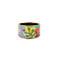 Bague Diva en émail et décoré à l'or - Vert & orange & bleu