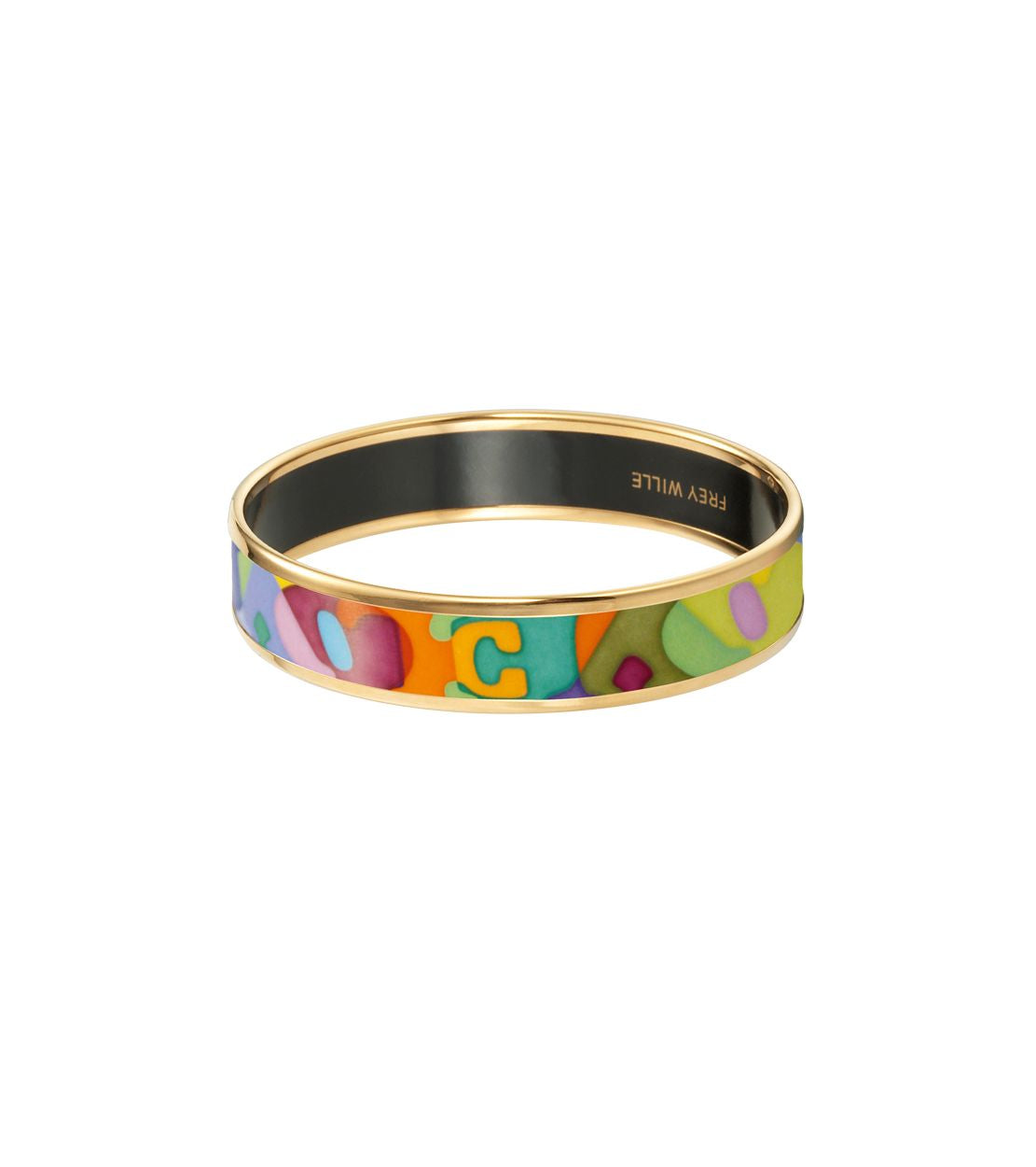 Miss enamel and gold bracelet - Blue & purple & green