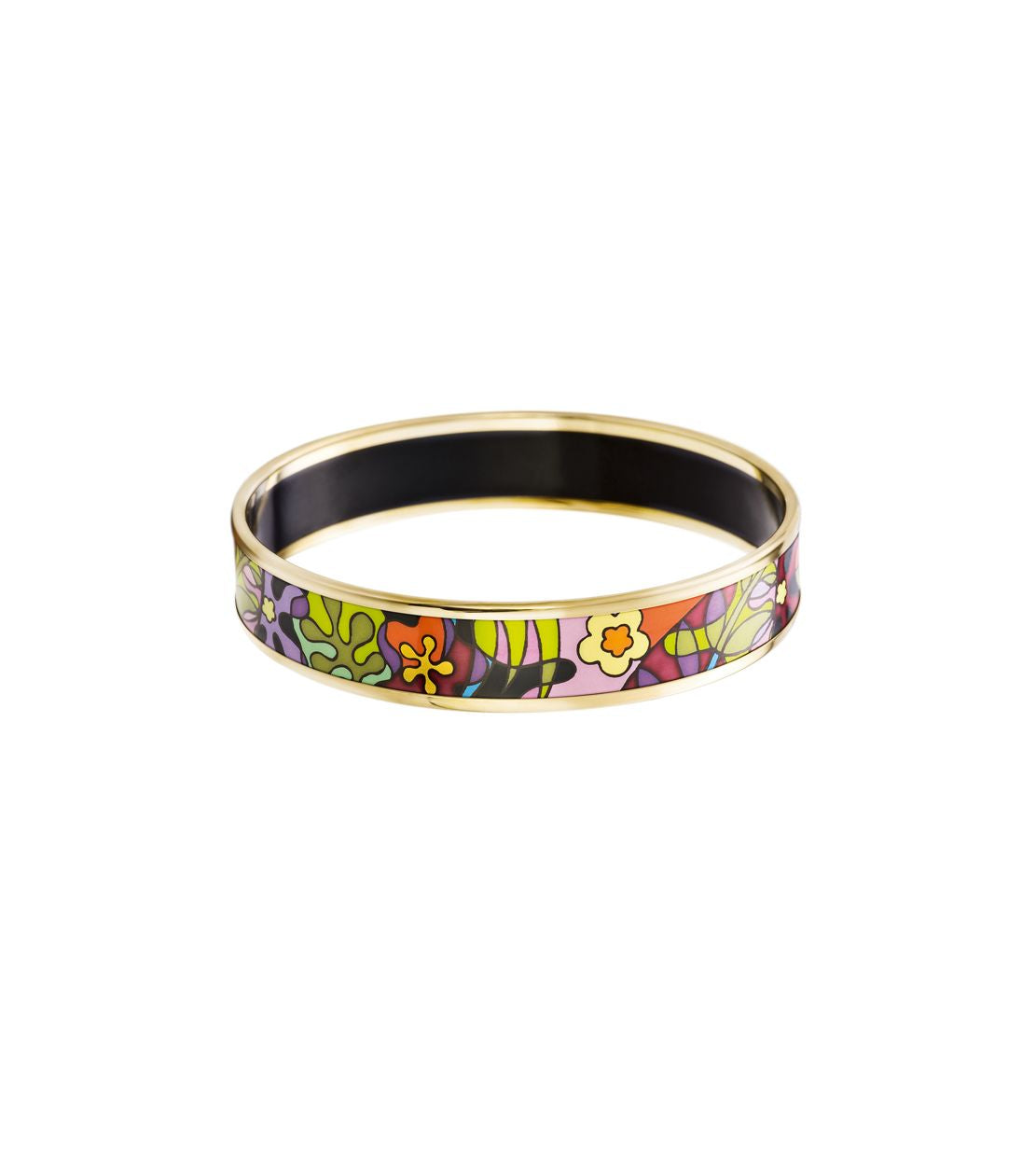 Miss enamel and gold bracelet - Green & pink & purple