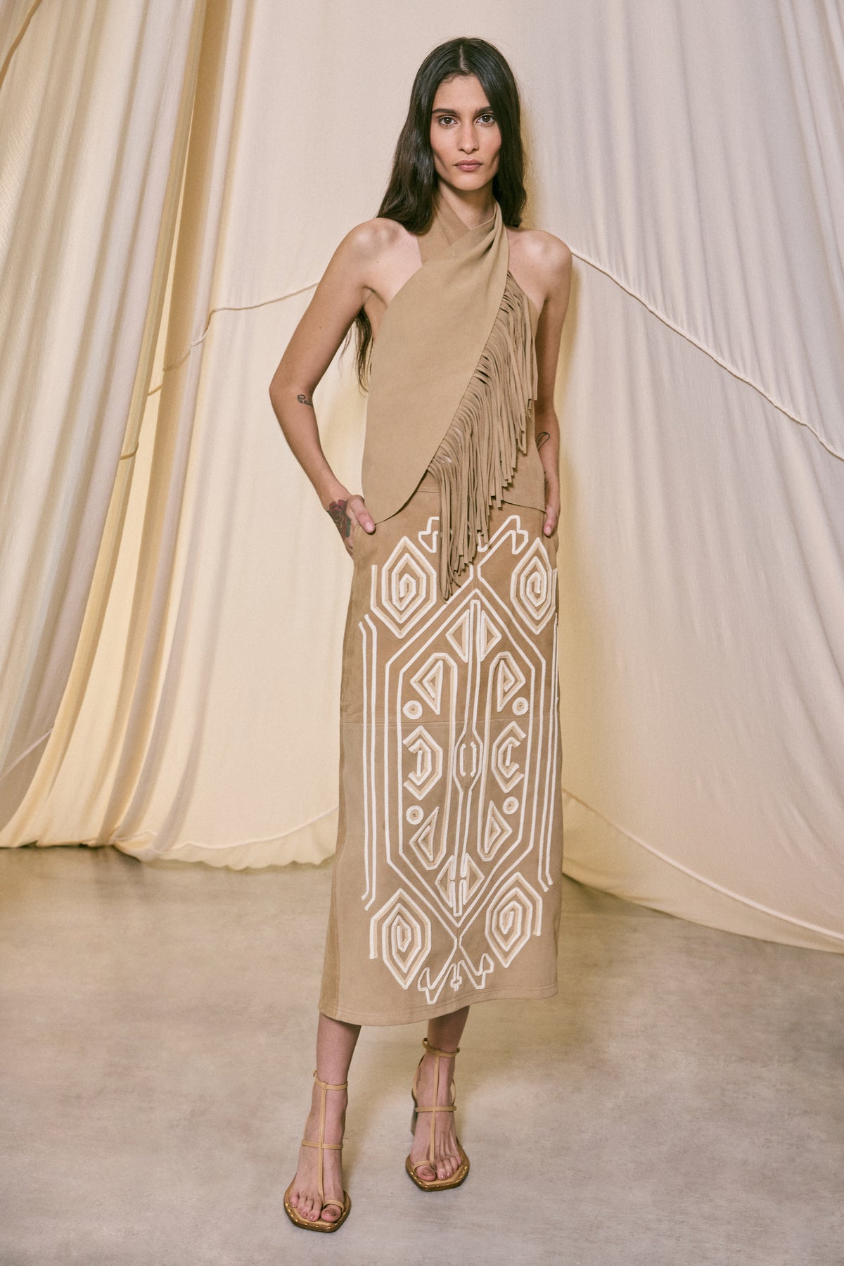 Nude / Pueblo Ancestral Skirt