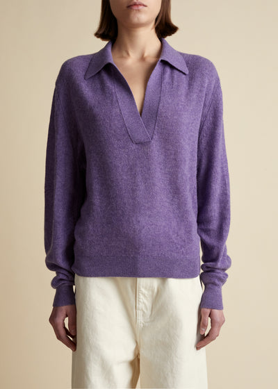 Jo sweater in cashmere - Amethyst