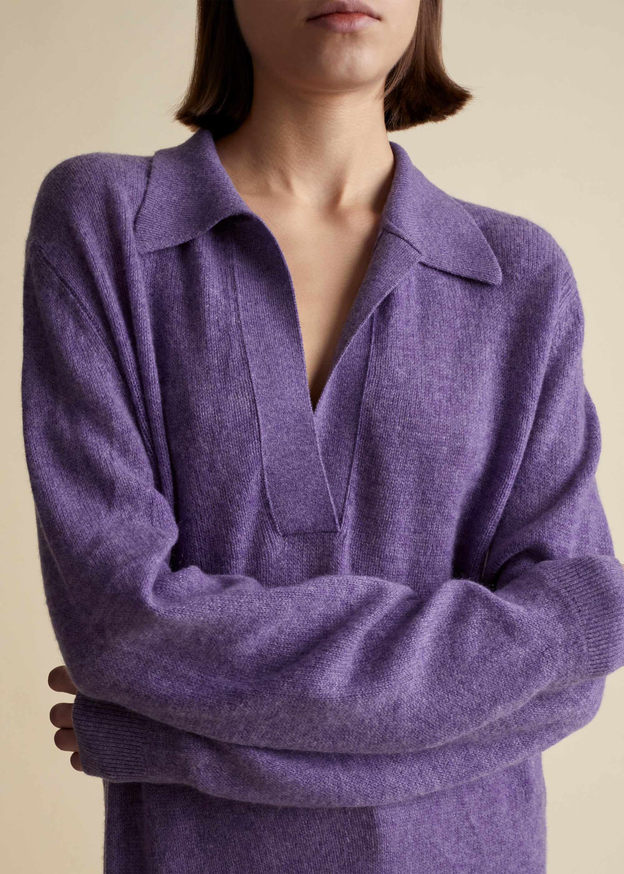 Jo sweater in cashmere - Amethyst