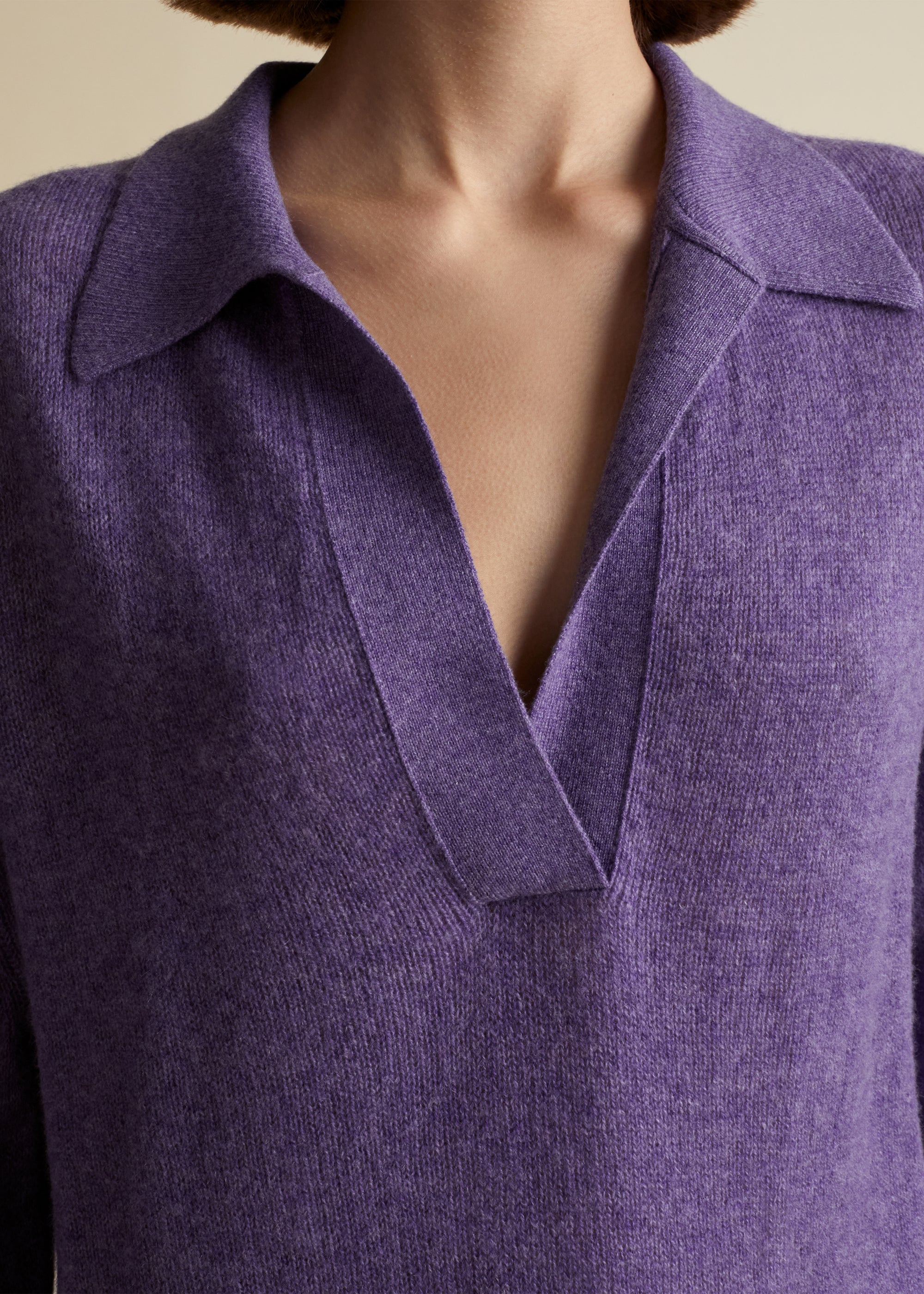 Jo sweater in cashmere - Amethyst