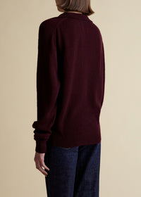 Jo sweater in cashmere - Merlot