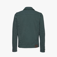 Denim jacket with topstitching - Green