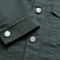 Denim jacket with topstitching - Green