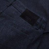 Jean coupe droite à surpiqûres - Bleu