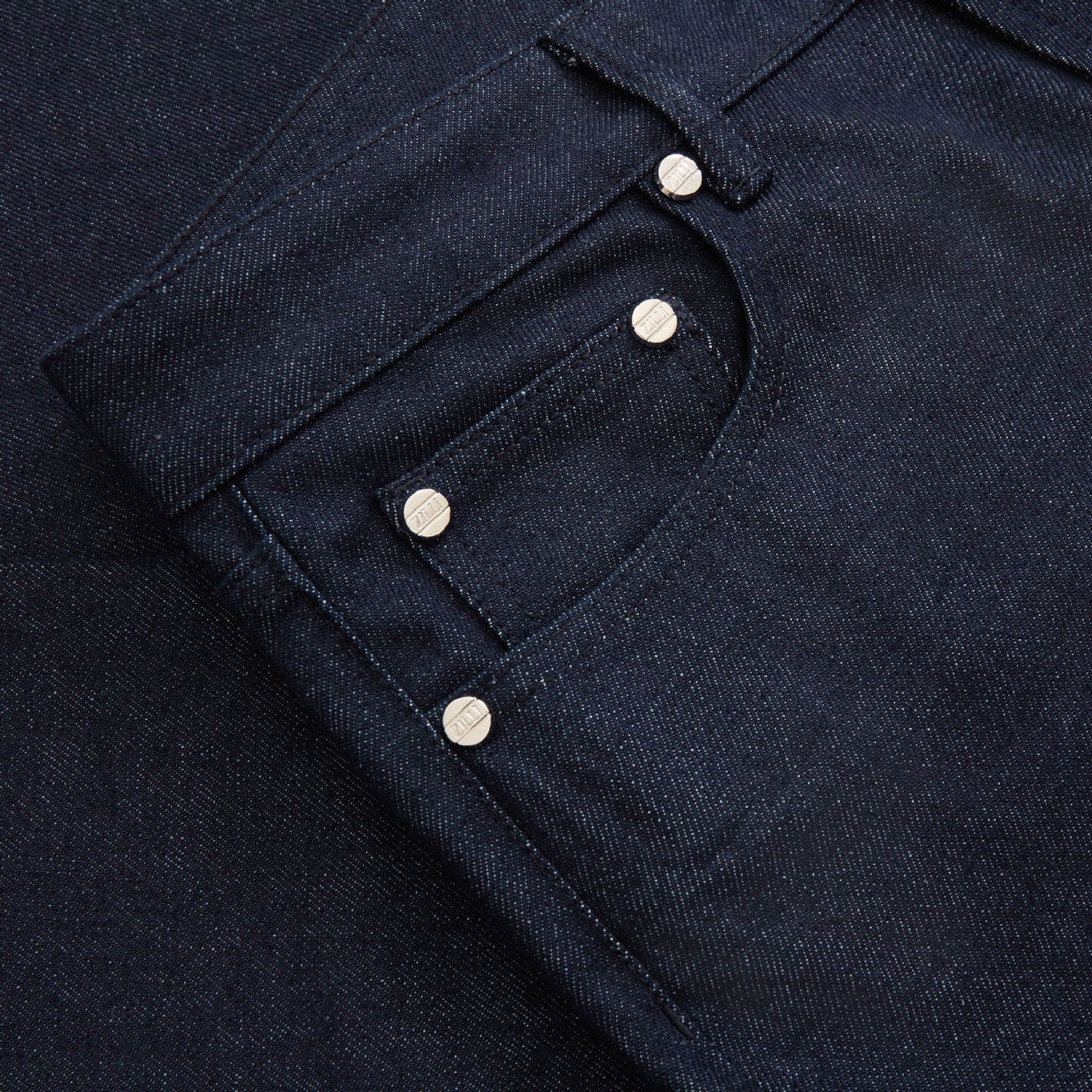 Jean coupe droite à surpiqûres - Bleu