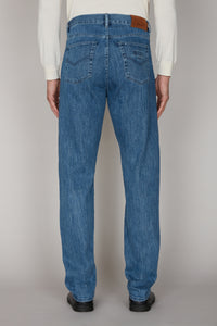 Pantalon taille haute en denim - Pale Blue Onyx