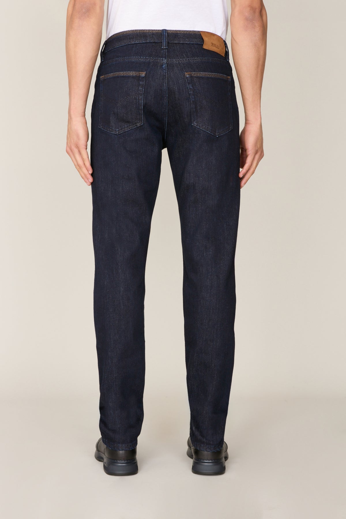 Pantalon ajusté en denim - Dark Navy