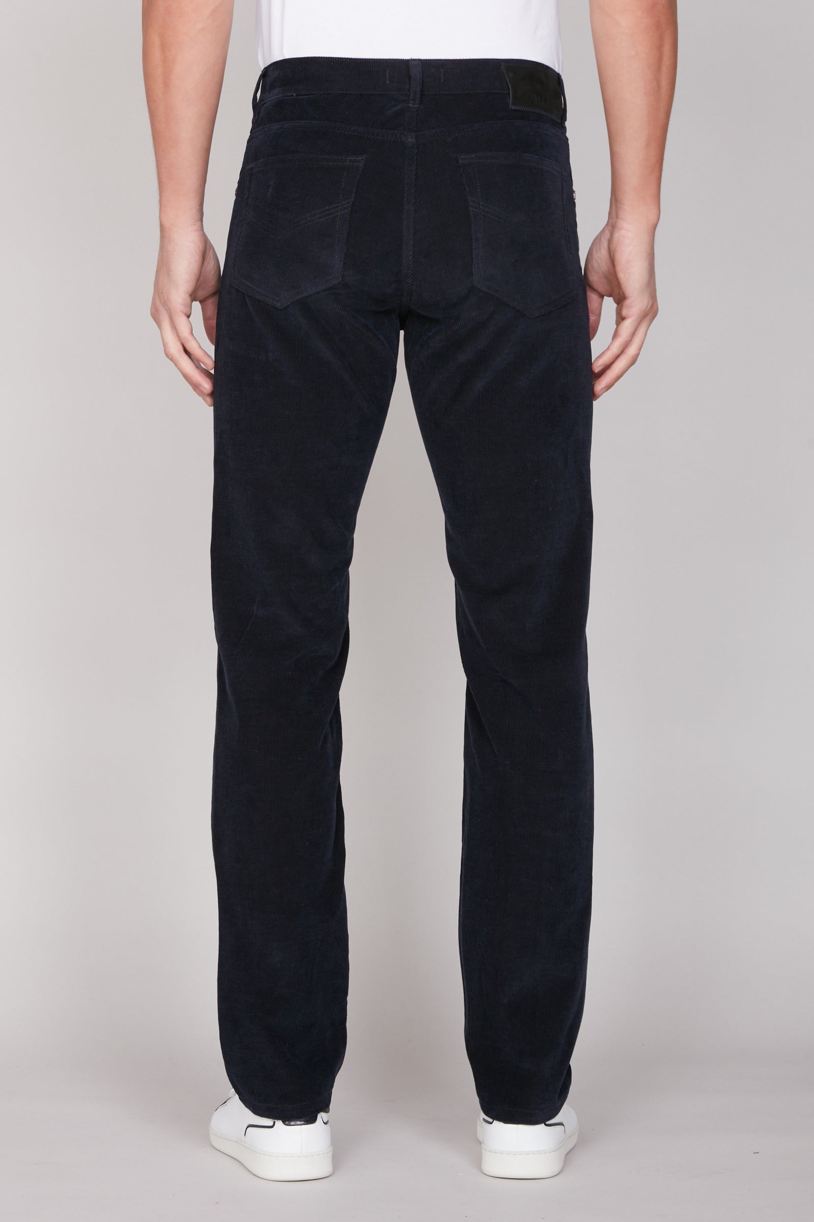 Pantalon à texture côtelée en velours - Bleu