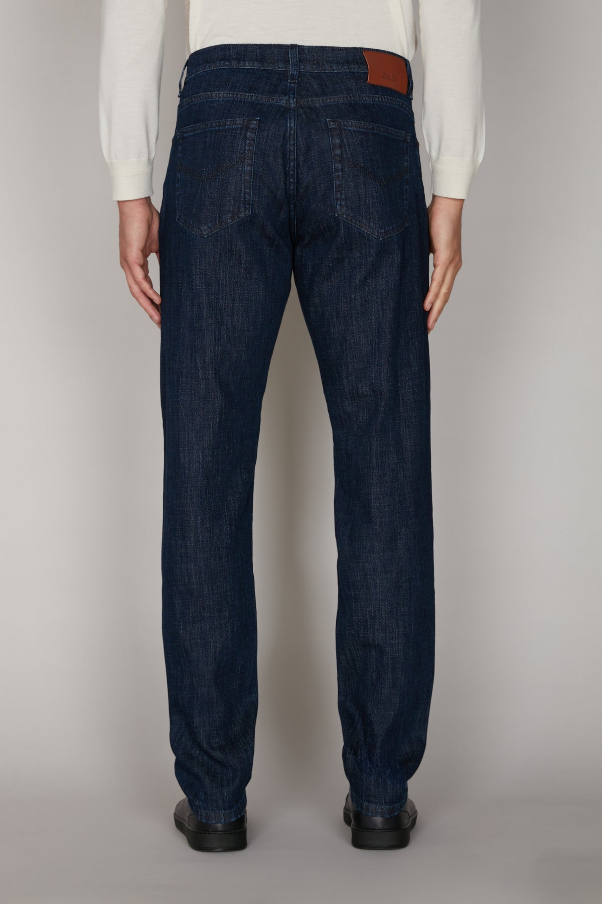 Pantalon coupe regular en denim - Blue Navy