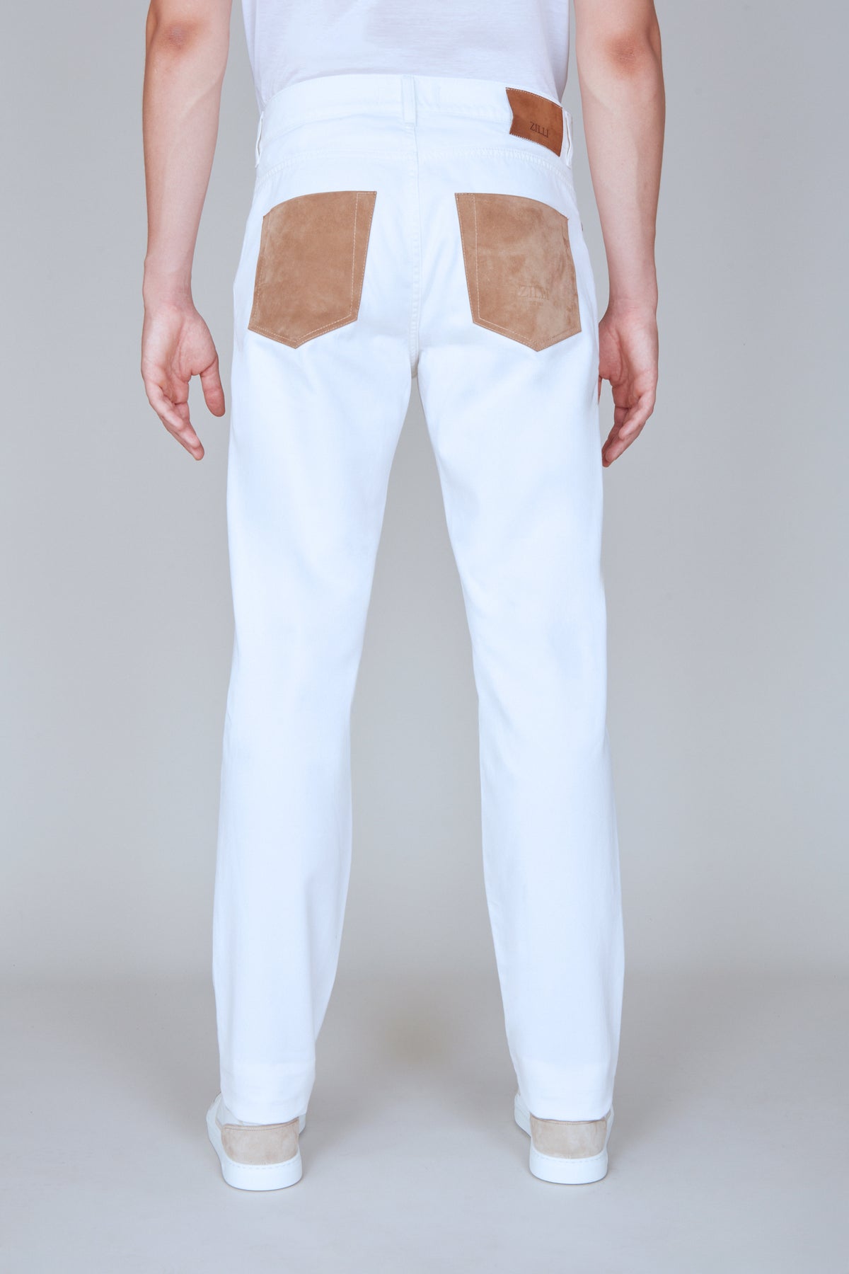 Pantalon coupe regular en denim - Natural White