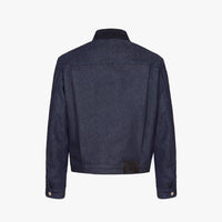 Blouson à col en velours côtelé - Bleu