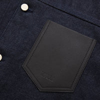 Blouson à col en velours côtelé - Bleu