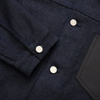 Blouson à col en velours côtelé - Bleu