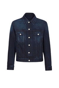 Veste en jean délavé - Bleu