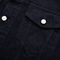 Veste à poches boutonnée en denim - Bleu