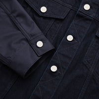 Veste à poches boutonnée en denim - Bleu