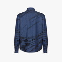 Chemise à motif imprimé - Bleu & Noir