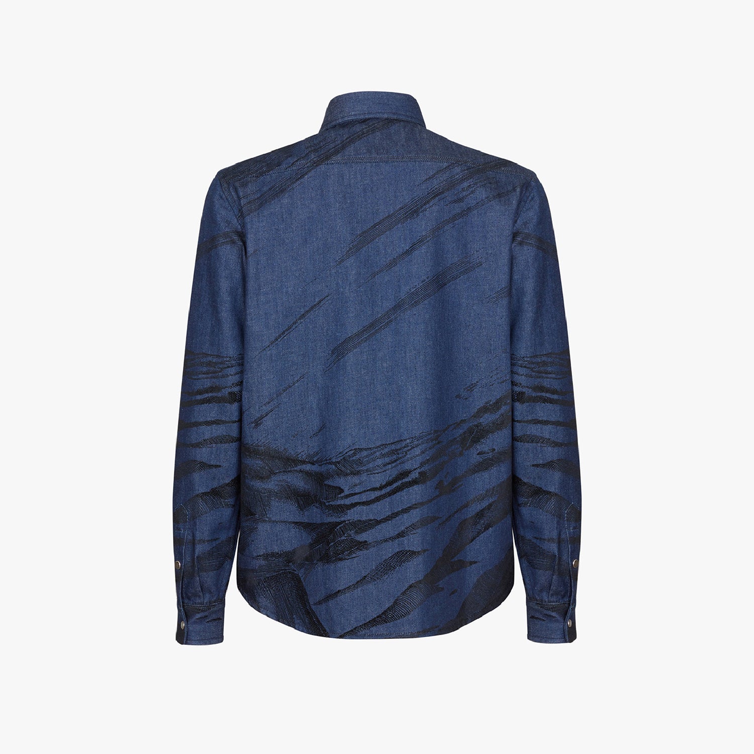 Chemise à motif imprimé - Bleu & Noir
