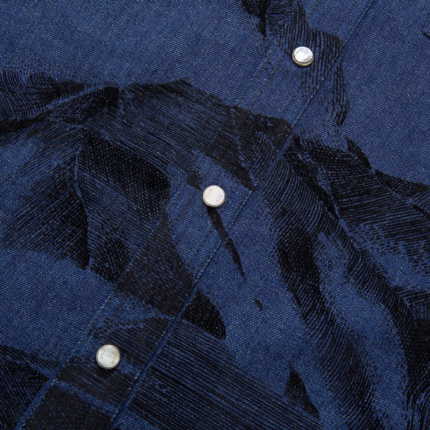 Chemise à motif imprimé - Bleu & Noir