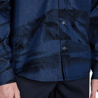 Chemise à motif imprimé - Bleu & Noir