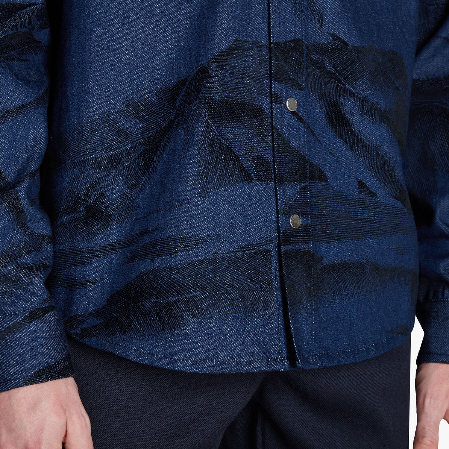 Chemise à motif imprimé - Bleu & Noir