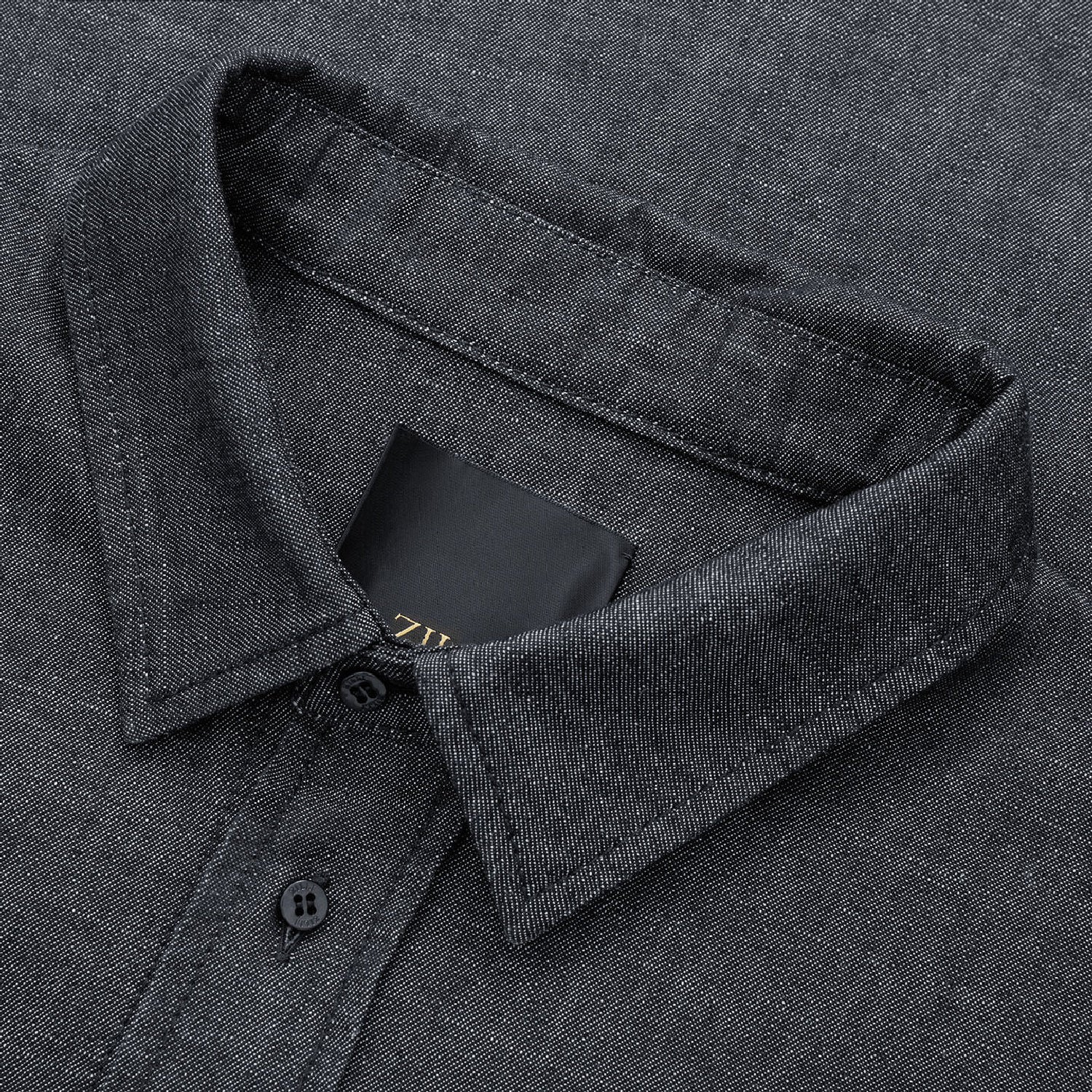 Embroidered shirt with patch pocket - Grey
