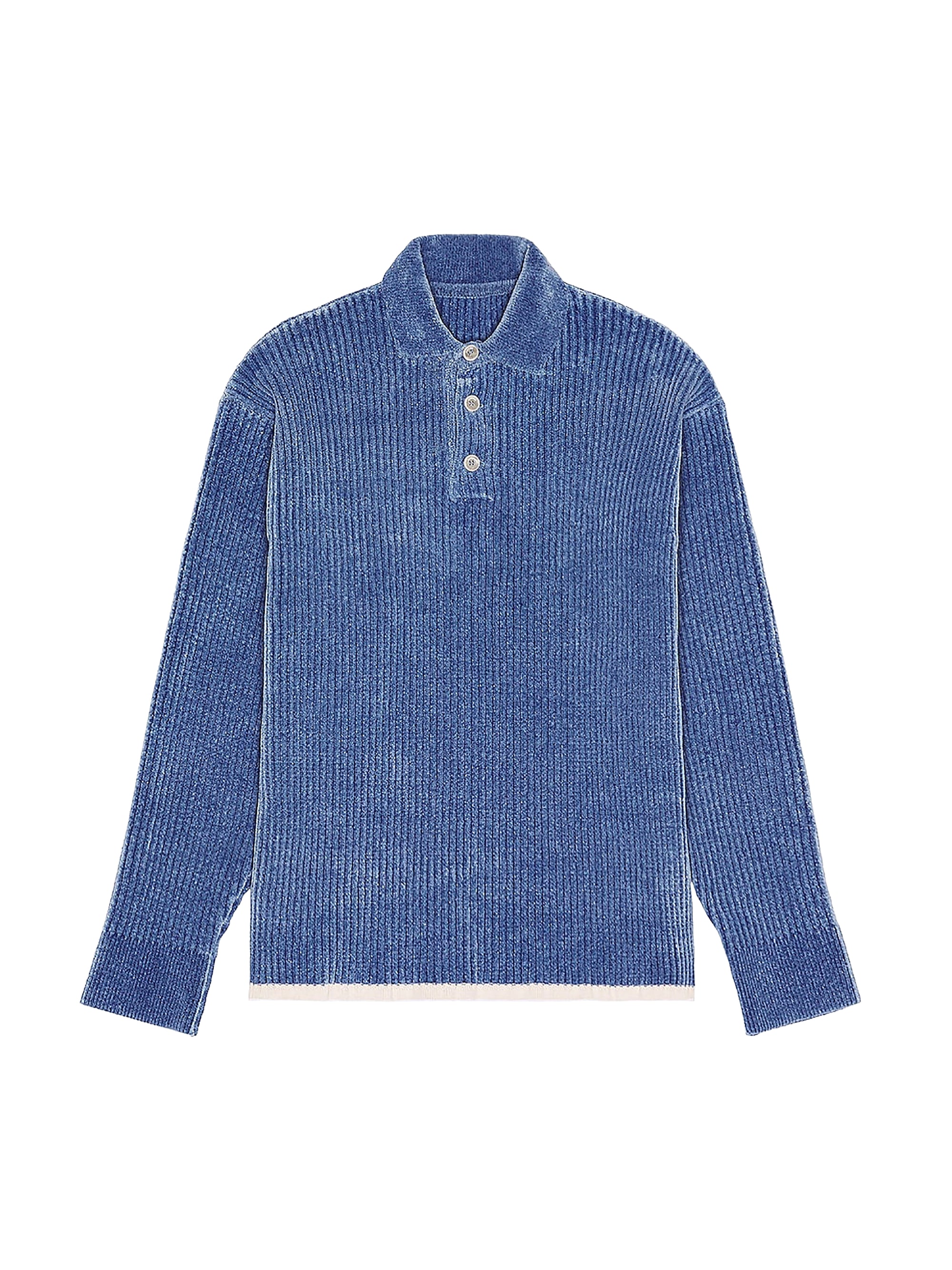 Polo Duci en maille bicolore - Blue