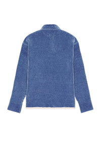Polo Duci en maille bicolore - Blue