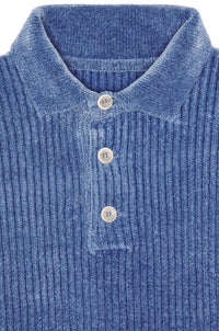 Polo Duci en maille bicolore - Blue