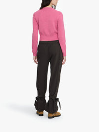 Pantalon De Jogging À Noeud - Dark Brown Melange
