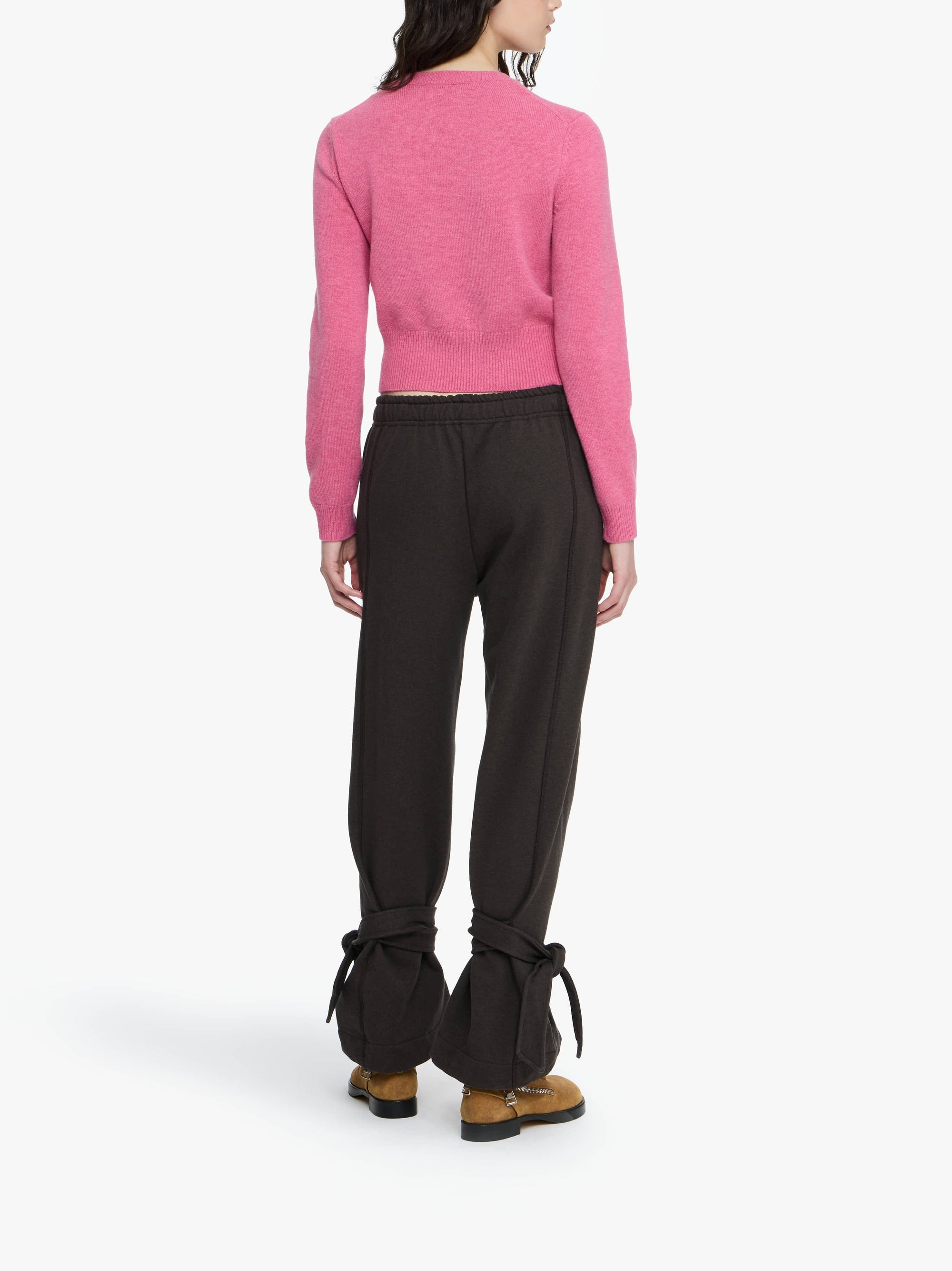 Pantalon De Jogging À Noeud - Dark Brown Melange