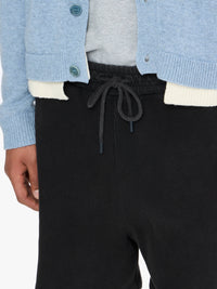 Short En Tissu Waffle Teint En Pièce - Washed Black