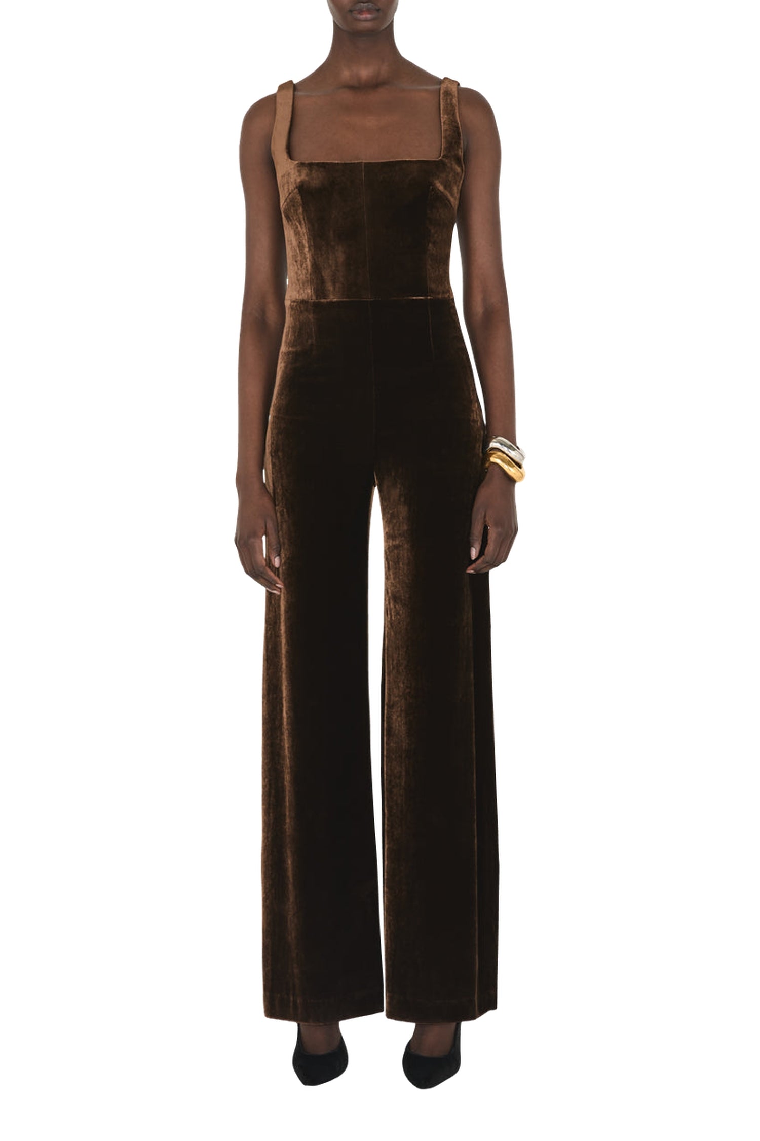 Combinaison Vesper en velours - Chocolate