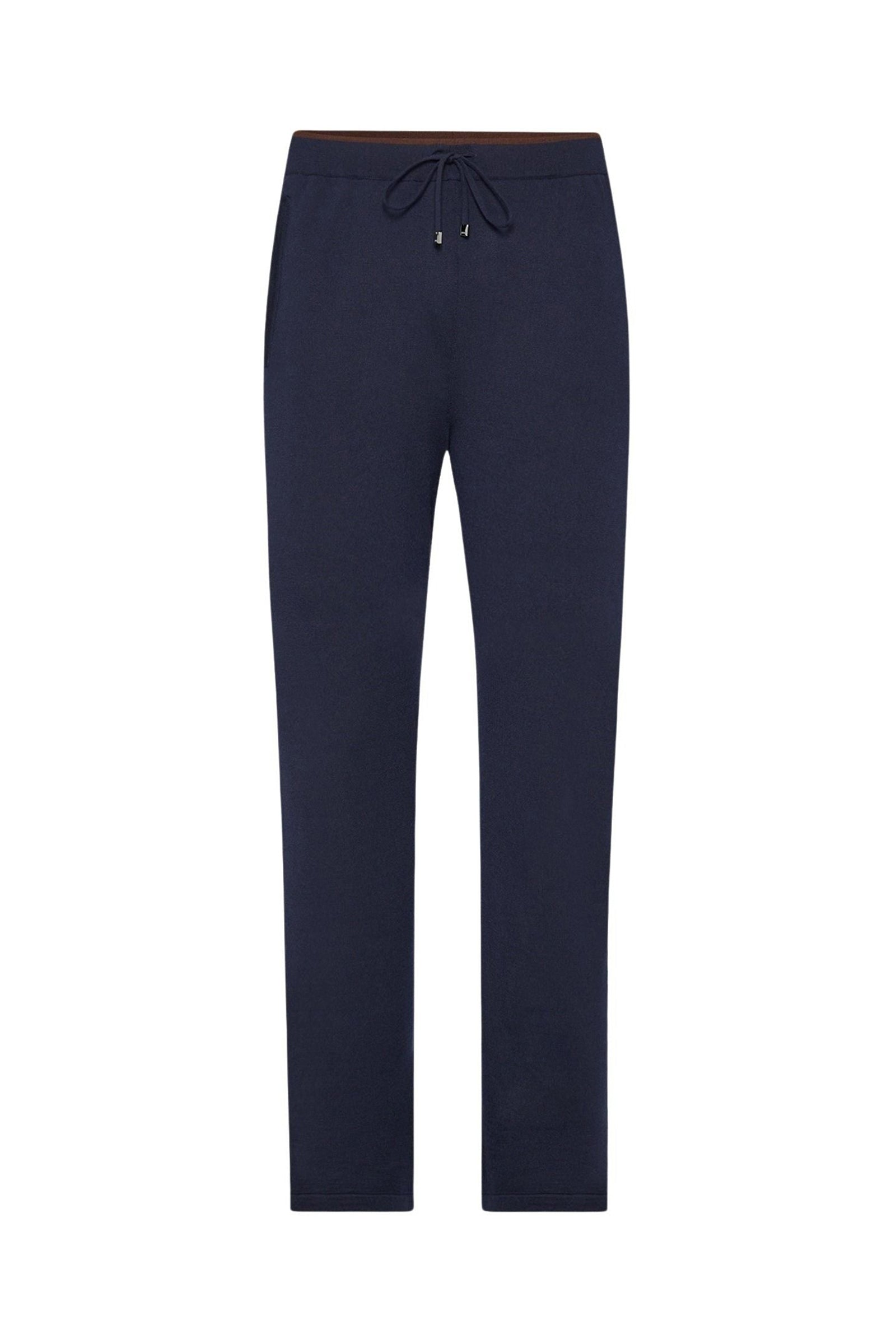 Pantalon de survêtement à taille élastiquée en laine - Bleu