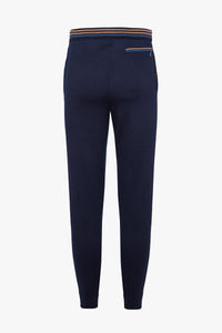 Pantalon de survêtement à ceinture rayée en laine - Bleu
