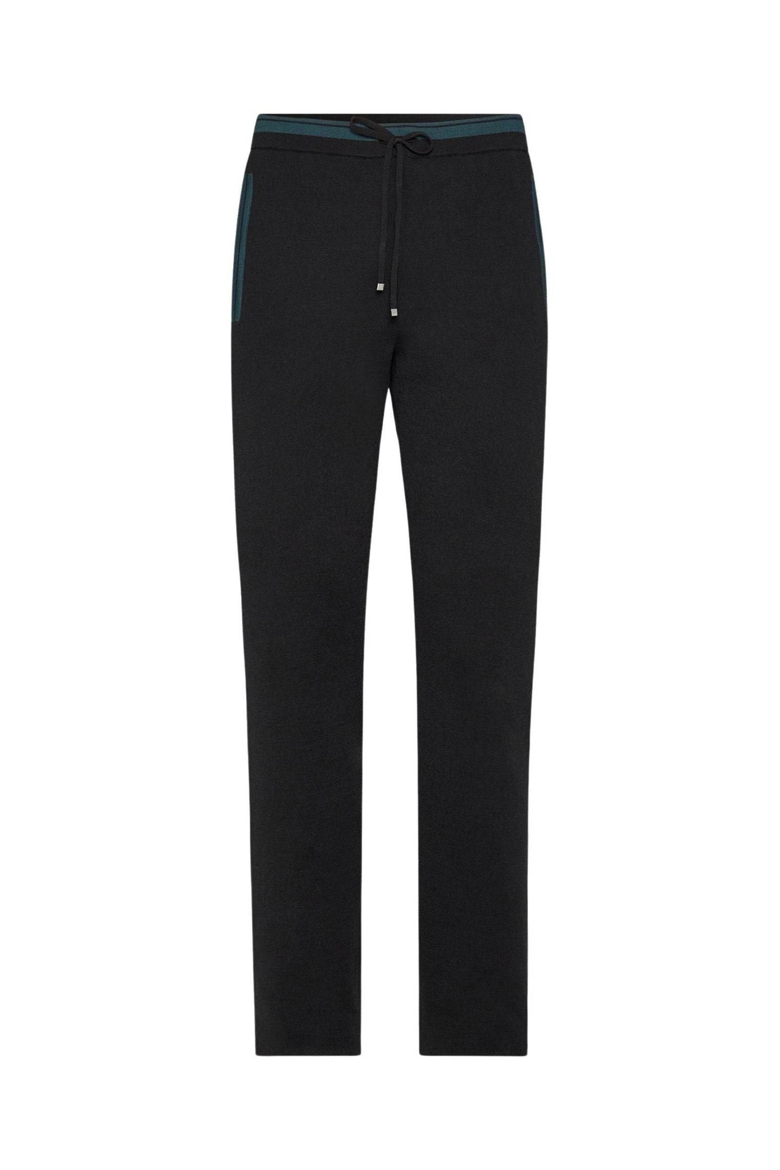Pantalon de survêtem en cachemire - Noir & Vert