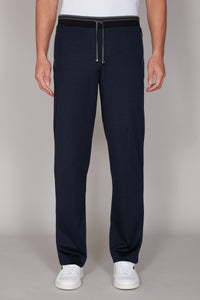 Pantalon de survêtement en soie mélangée - Bleu