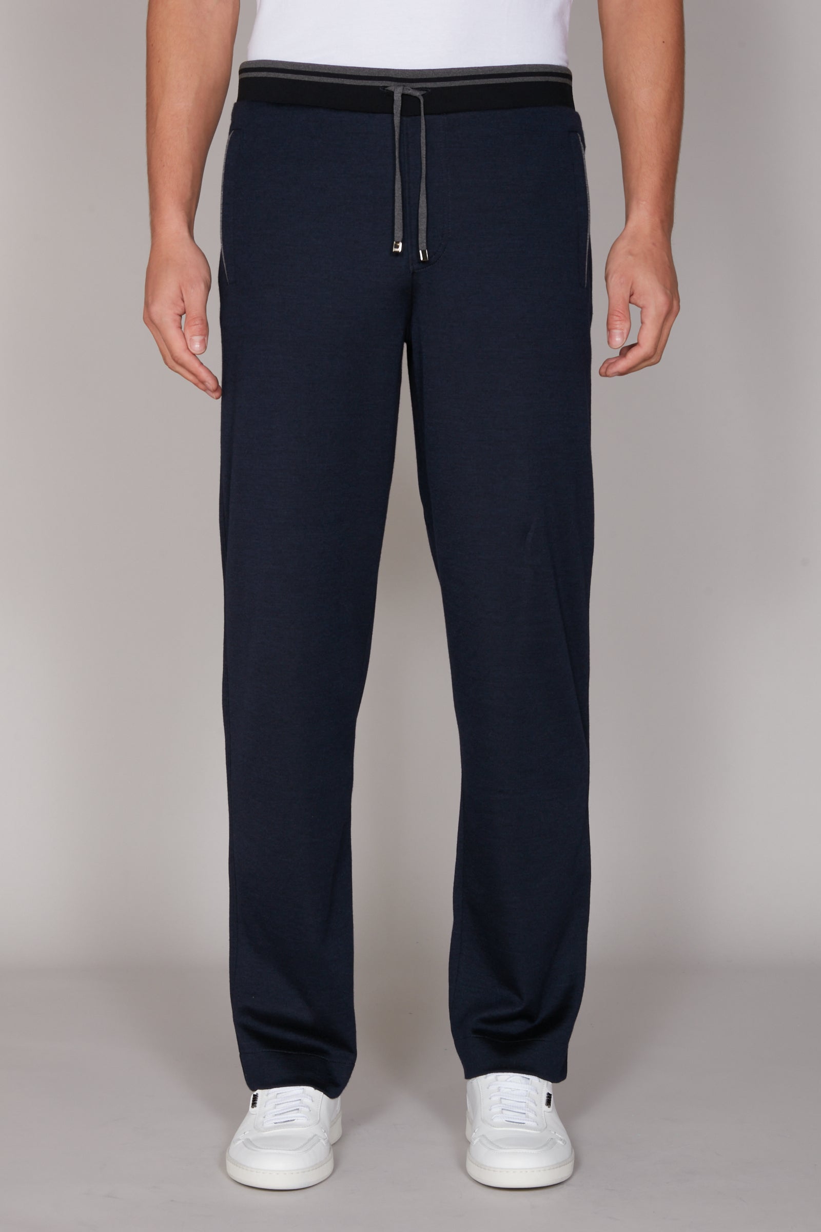 Pantalon de survêtement en soie mélangée - Bleu