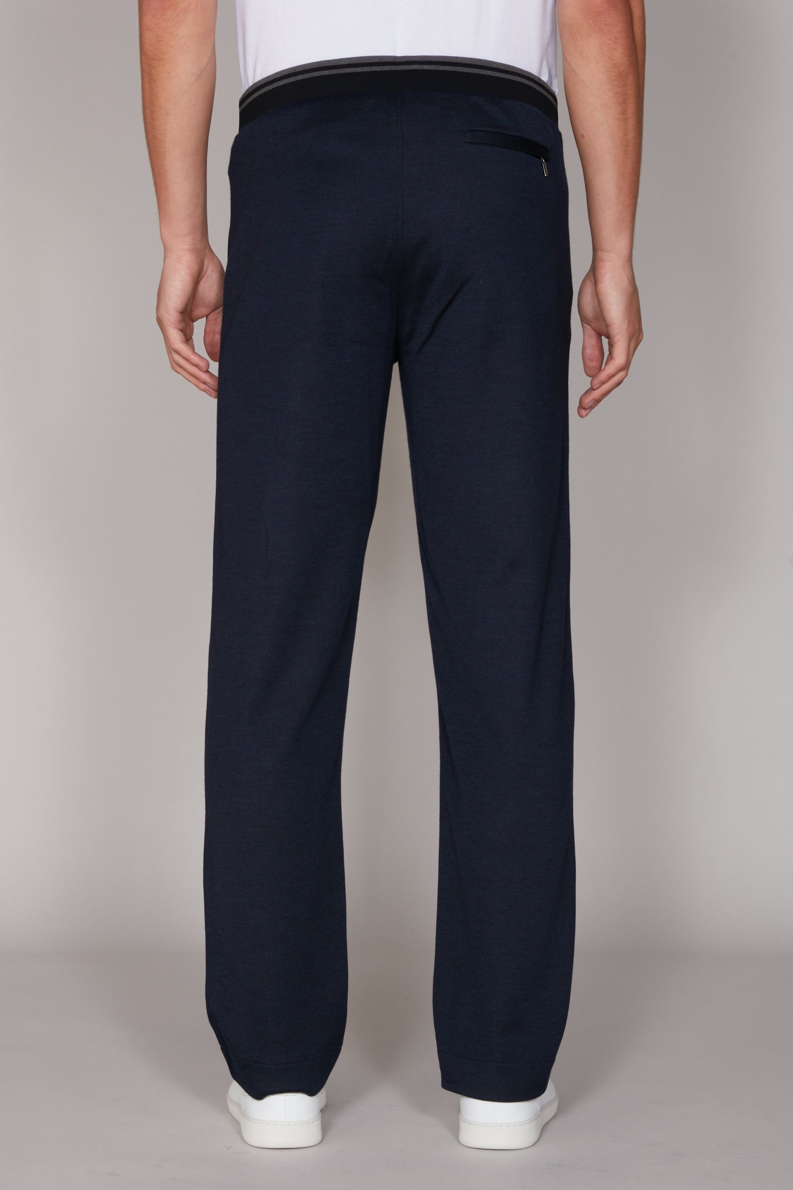 Pantalon de survêtement en soie mélangée - Bleu