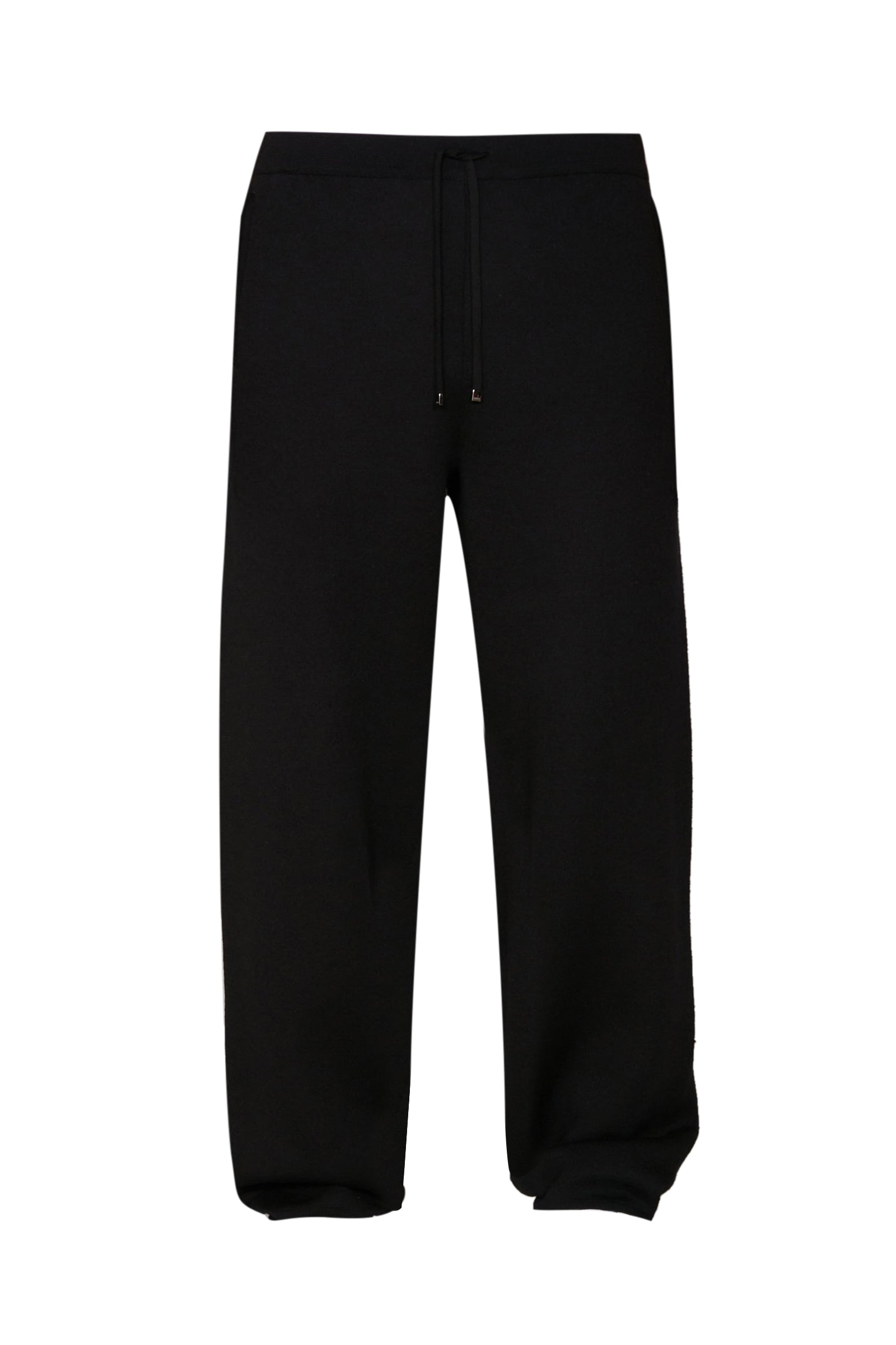 Pantalon de survêtement côtelé en laine - Noir