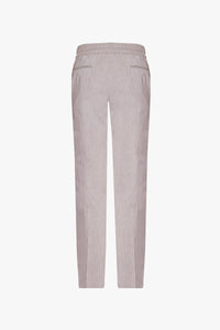 Linen and wool pleated sweatpants - Sand