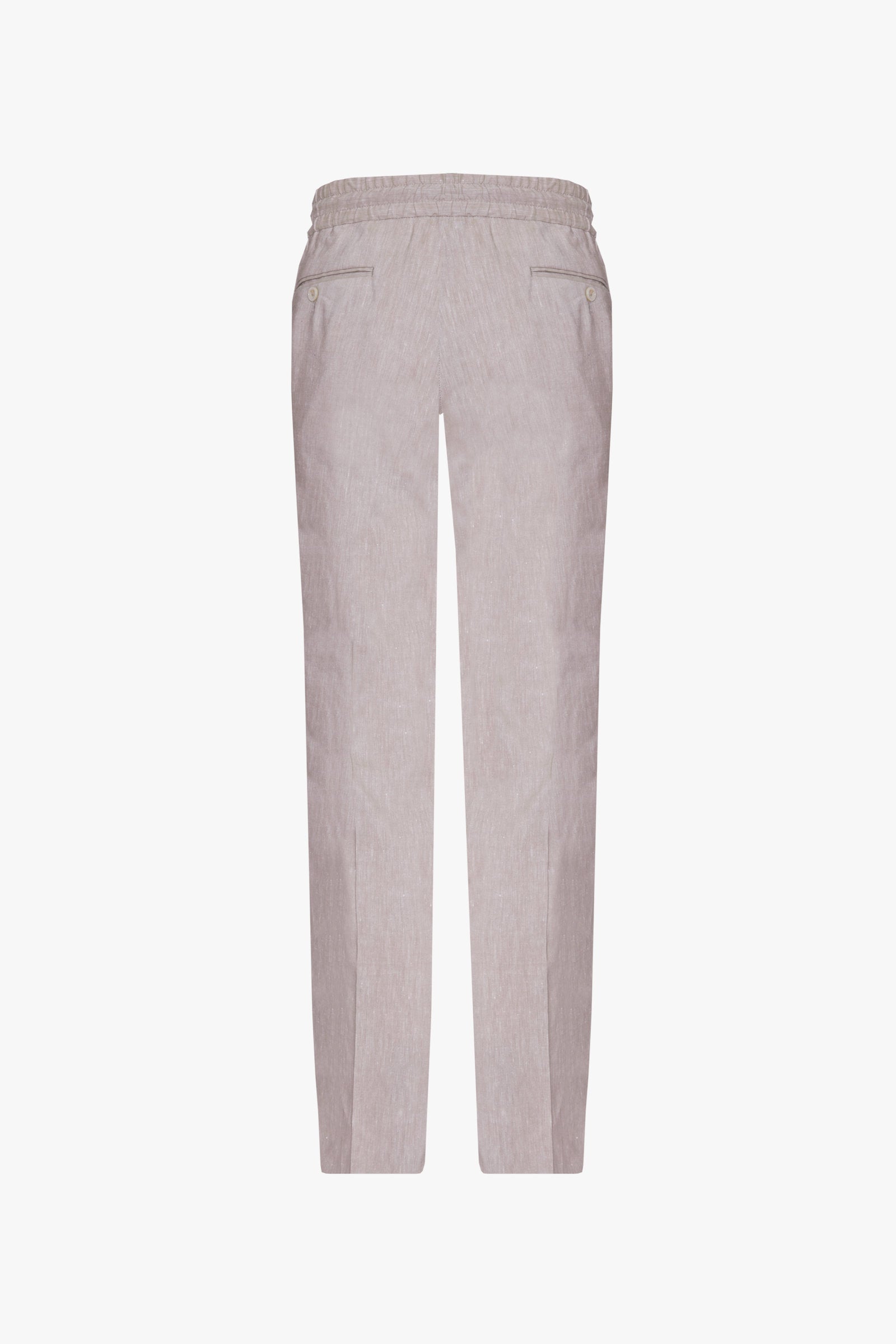 Linen and wool pleated sweatpants - Sand