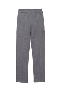 Pantalon de survêtement à logo brodé et surpiqûres - Gris