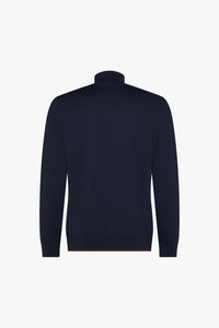 Veste à motif dégradé en laine - Bleu & Marron